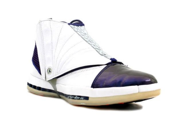 Cheap Air Jordan Shoes 16 Original White Metallic Navy 34 High - Click Image to Close