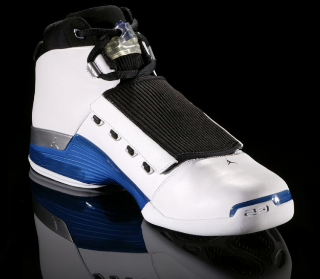 Cheap Air Jordan Shoes 17 Original White Vollege Blue Black - Click Image to Close