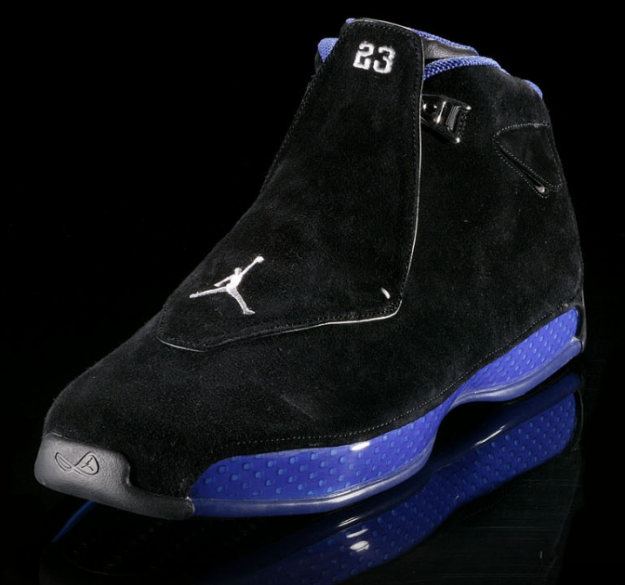 Cheap Air Jordan Shoes 18 Original Black Royal Blue - Click Image to Close