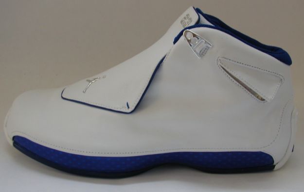 Cheap Air Jordan Shoes 18 Original White Metallic Silver Sport Royal