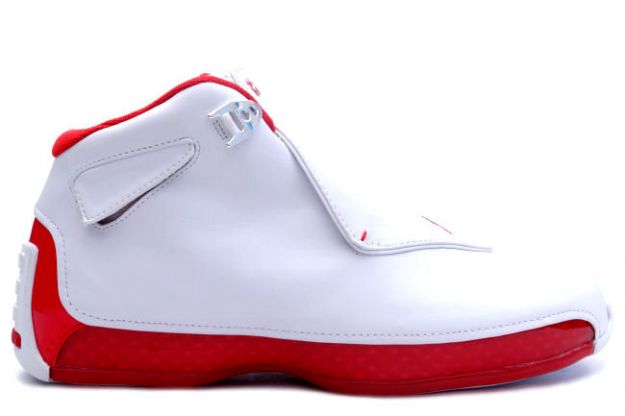 Cheap Air Jordan Shoes 18 Original White Varsity Red - Click Image to Close