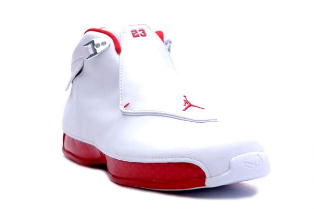 Cheap Air Jordan Shoes 18 Original White Varsity Red