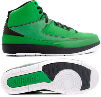 Cheap Air Jordan 2 Shoes Green Chrome