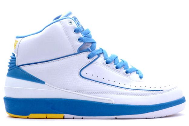 Cheap Air Jordan 2 Shoes Retro Carmello Anthony Melo White University Blue Varisty Maize - Click Image to Close