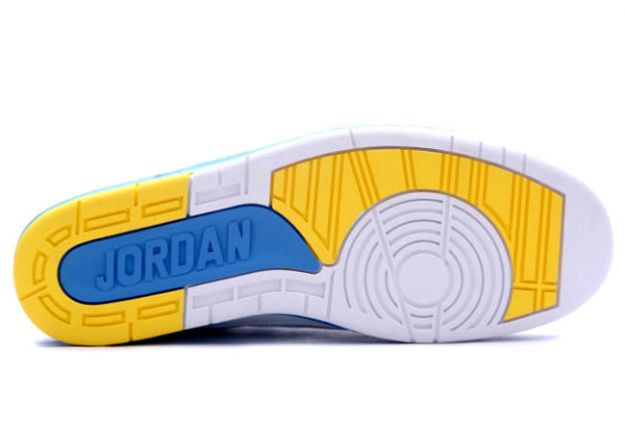 Cheap Air Jordan 2 Shoes Retro Carmello Anthony Melo White University Blue Varisty Maize - Click Image to Close