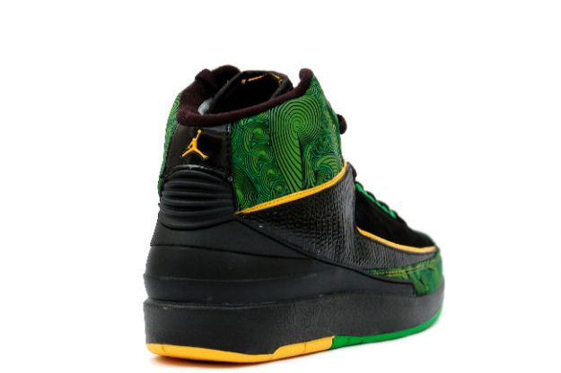 Cheap Air Jordan 2 Shoes Retro Doernbecher Charity Black Pro Gold Lucky Green - Click Image to Close