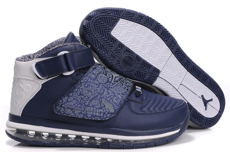 Cheap Air Jordan 2011 XXVI Retro Navy White Black Shoes - Click Image to Close