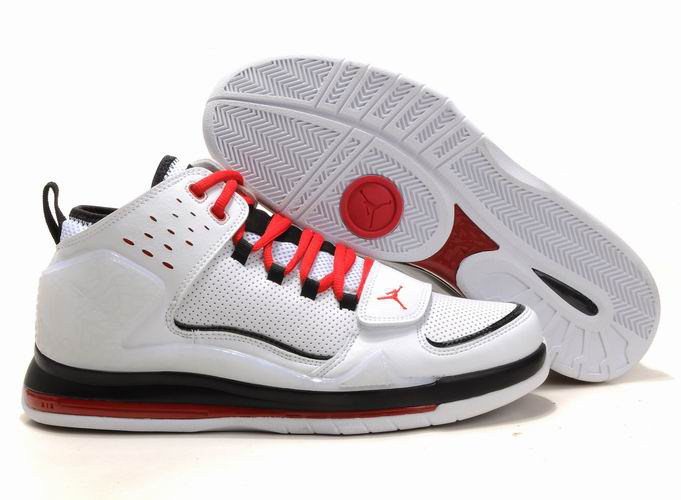 Cheap Air Jordan 2011 XXVI Retro White Black Red Shoes - Click Image to Close