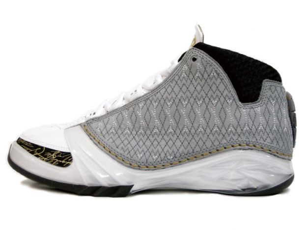 Cheap Air Jordan Shoes 23 White Stealth Black Metallic Gold