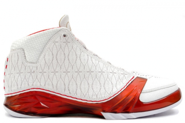 Cheap Air Jordan Shoes 23 White Varsity Red Metallic Silver - Click Image to Close