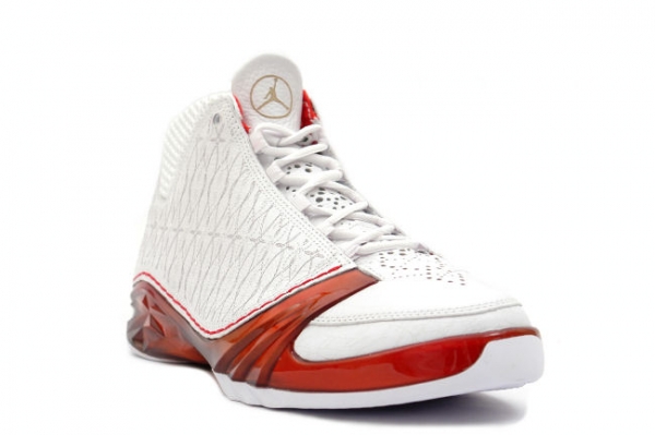 Cheap Air Jordan Shoes 23 White Varsity Red Metallic Silver