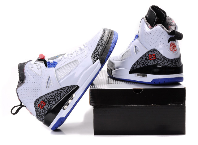 Cheap Air Jordan Shoes 3.5 White Grey Blue