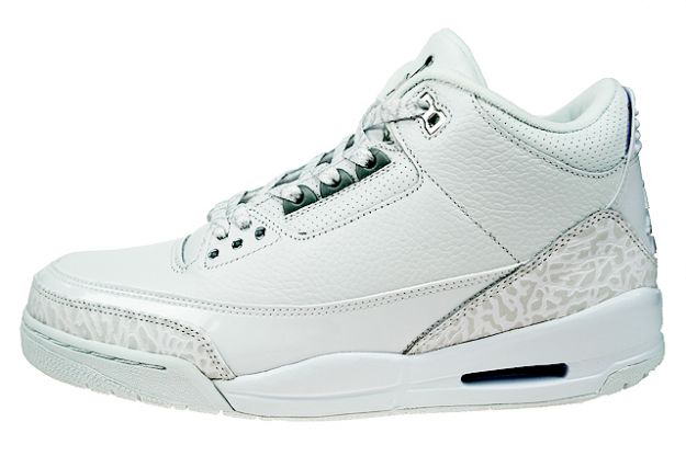 Cheap Air Jordan Shoes 3 Retro Pure Money White Metallic Silver - Click Image to Close