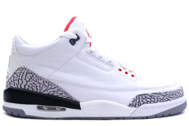 Cheap Air Jordan Shoes 3 Retro White Cement Grey Fire Red - Click Image to Close