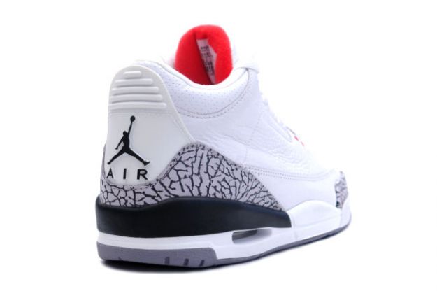 Cheap Air Jordan Shoes 3 Retro White Cement Grey Fire Red - Click Image to Close