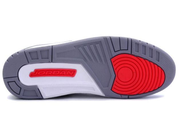 Cheap Air Jordan Shoes 3 Retro White Cement Grey Fire Red