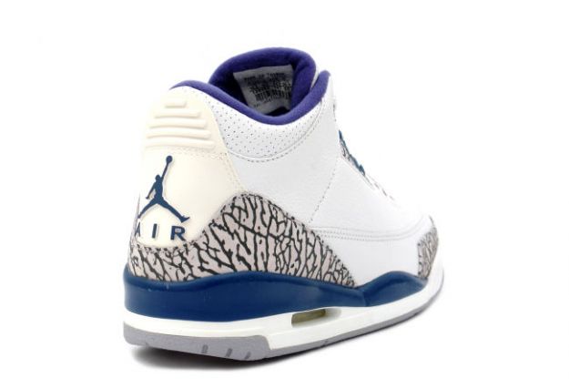Cheap Air Jordan Shoes 3 Retro White True Blue - Click Image to Close