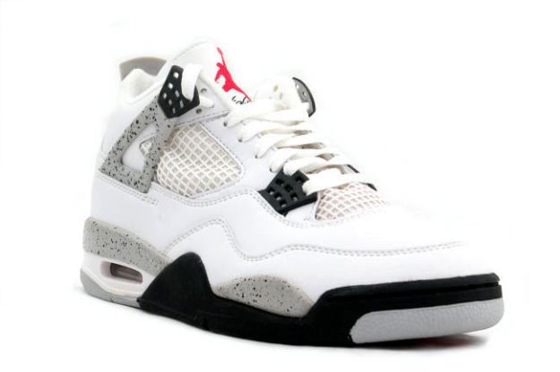 Cheap Air Jordan Shoes 4 Retro 1999 White Black Cement