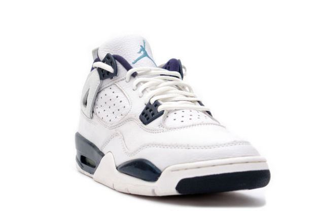 Cheap Air Jordan Shoes 4 Retro 1999 White Columbia Blue Midnight Navy - Click Image to Close