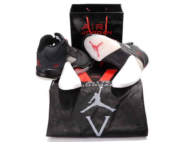 Cheap Air Jordan Shoes 5 Retro Hardcover Box Black White Red