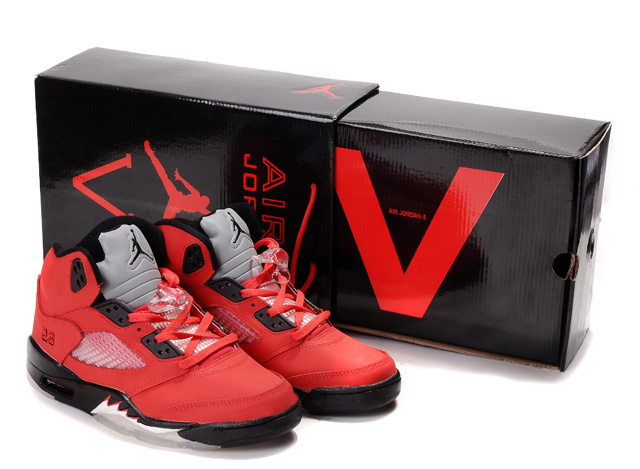 Cheap Air Jordan Shoes 5 Retro Hardcover Box Red Black White - Click Image to Close