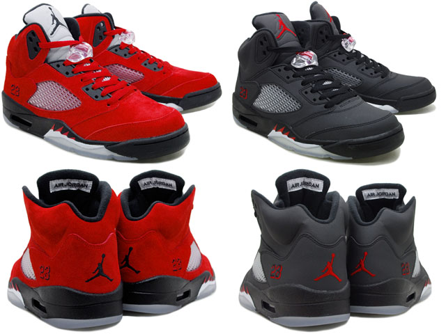 Cheap Air Jordan Shoes 5 Raging Bull Pack Varsity Red Black