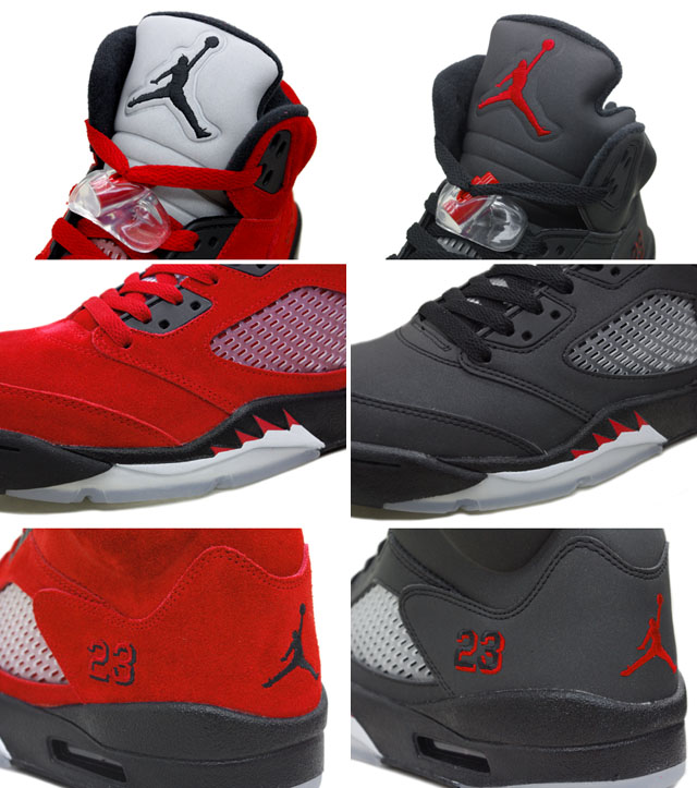 Cheap Air Jordan Shoes 5 Raging Bull Pack Varsity Red Black