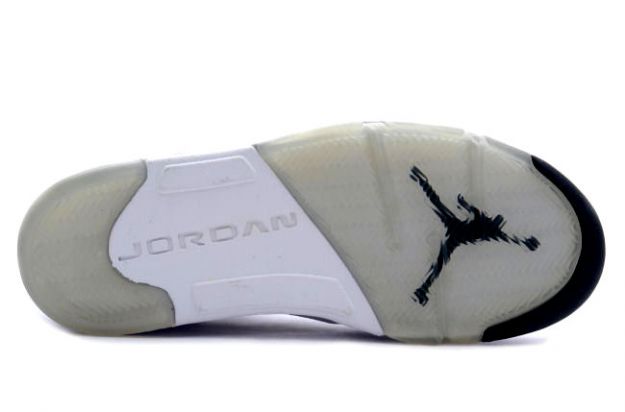 Cheap Air Jordan Shoes 5 Retro High Men White Metallic Silver Black - Click Image to Close