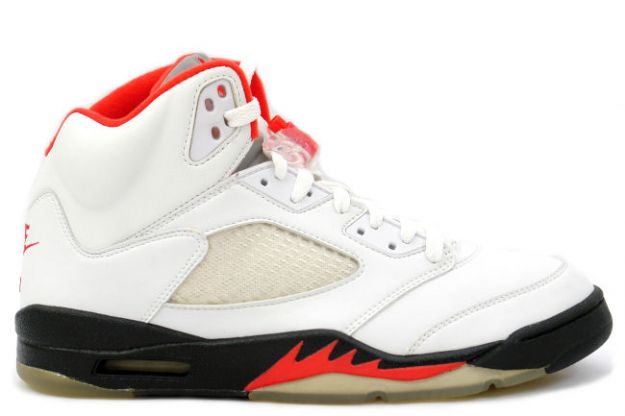 Cheap Air Jordan Shoes 5 Tetro Fire Red White Black Fire Red