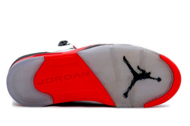 Cheap Air Jordan Shoes 5 Retro Fire Red White Fire Red Black - Click Image to Close