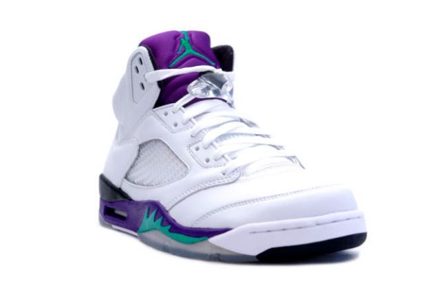Cheap Air Jordan Shoes 5 Retro White Grape Ice New Emerald