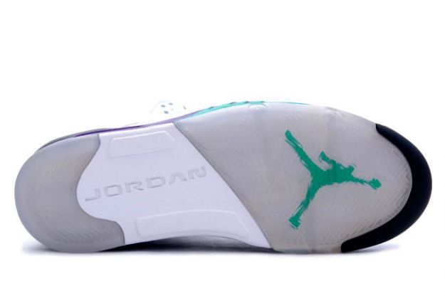 Cheap Air Jordan Shoes 5 Retro White Grape Ice New Emerald