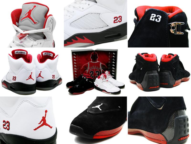 Cheap Air Jordan Shoes 5 White Black Fire Red v Cheap Air Jordan Shoes 18 Countdown Package