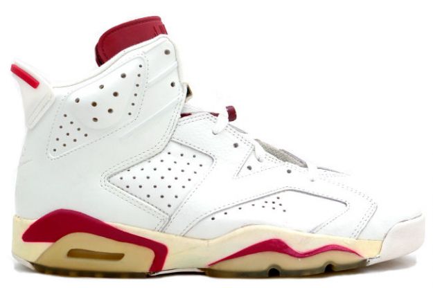 Cheap Air Jordan Shoes 6 Original Off White Maroon - Click Image to Close