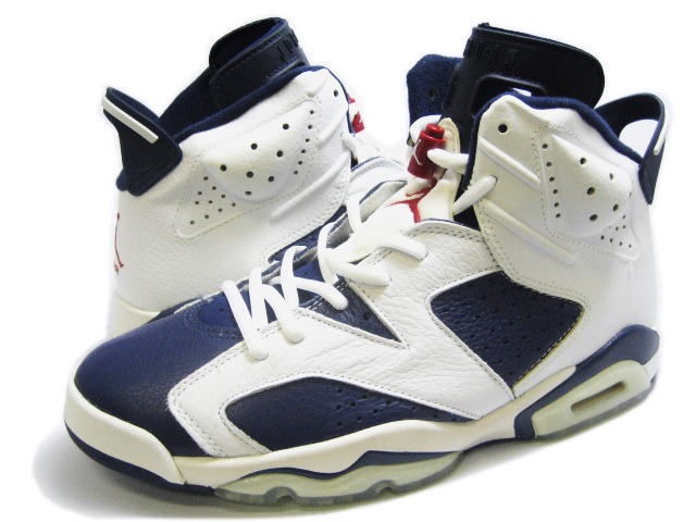 Cheap Air Jordan Shoes 6 Retro Olympic Midnight Navy Varsity Red White