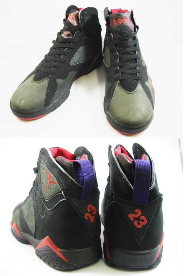 Cheap Air Jordan Shoes 7 Original Black Dark Charcoal True Red