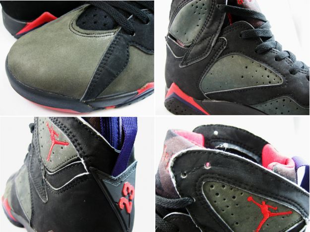 Cheap Air Jordan Shoes 7 Original Black Dark Charcoal True Red - Click Image to Close