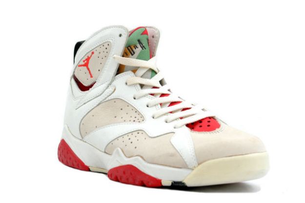 Cheap Air Jordan Shoes 7 Original Hare White Light Silver True Red - Click Image to Close