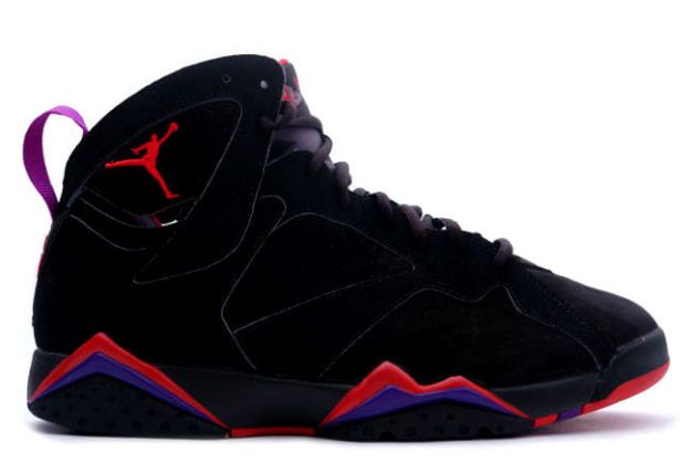 Cheap Air Jordan Shoes 7 Retro Black Dark Charcoal True Red