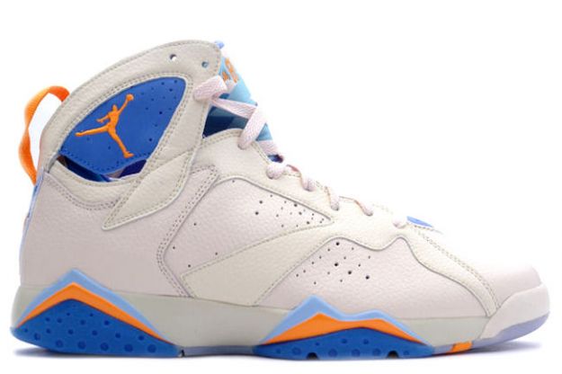 Cheap Air Jordan Shoes 7 Retro Pearl White Bright Ceramic Pacific Blue - Click Image to Close