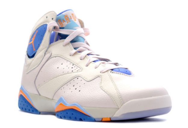 Cheap Air Jordan Shoes 7 Retro Pearl White Bright Ceramic Pacific Blue - Click Image to Close