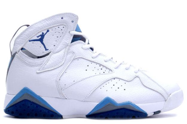 Cheap Air Jordan Shoes 7 Retro White French Blue Flint Grey - Click Image to Close