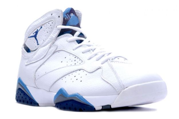 Cheap Air Jordan Shoes 7 Retro White French Blue Flint Grey - Click Image to Close