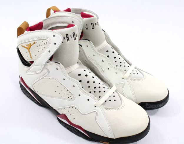 Cheap Air Jordan Shoes 7 Original White Black Cardinal Red