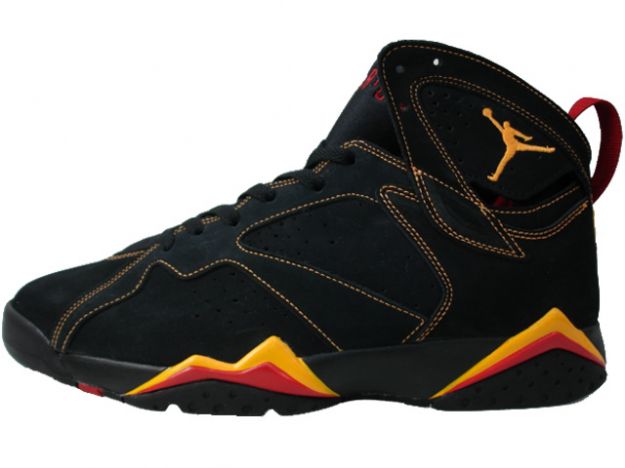 Cheap Air Jordan Shoes 7 Retro Black Citrus Varsity Red