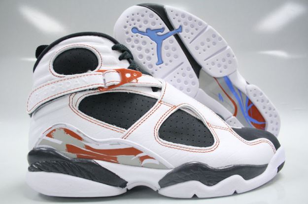 Cheap Air Jordan Shoes 8 Retro White Anthracite Dark Orange - Click Image to Close