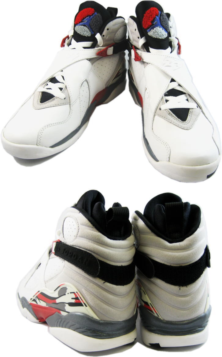 Cheap Air Jordan Shoes 8 Retro White Black True Red - Click Image to Close