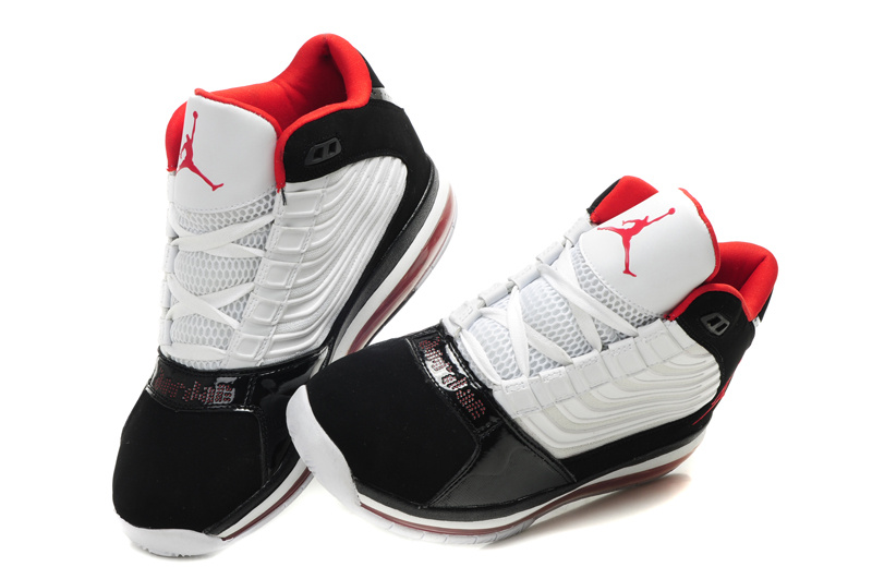 Cheap Air Jordan Shoes Big Ups Black White Red - Click Image to Close