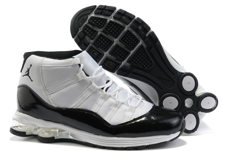 Cheap Air Cushion Jordan Shoes 11 White Black Shoes - Click Image to Close