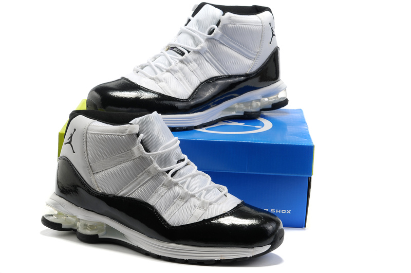 Cheap Air Cushion Jordan Shoes 11 White Black Shoes - Click Image to Close